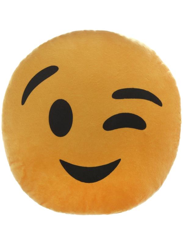 Подушка на подголовник МАТЕХ SMILE LINE, Подмигивание, 30 х 30 х 10 см, желтый