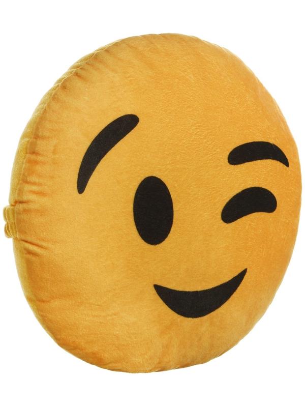 Подушка на подголовник МАТЕХ SMILE LINE, Подмигивание, 30 х 30 х 10 см, желтый