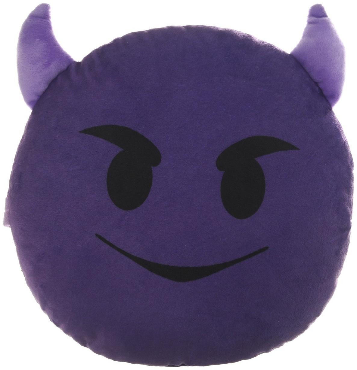 Подушка на подголовник МАТЕХ SMILE LINE, Чертёнок, 30 х 30 х 10 см, фиолетовый