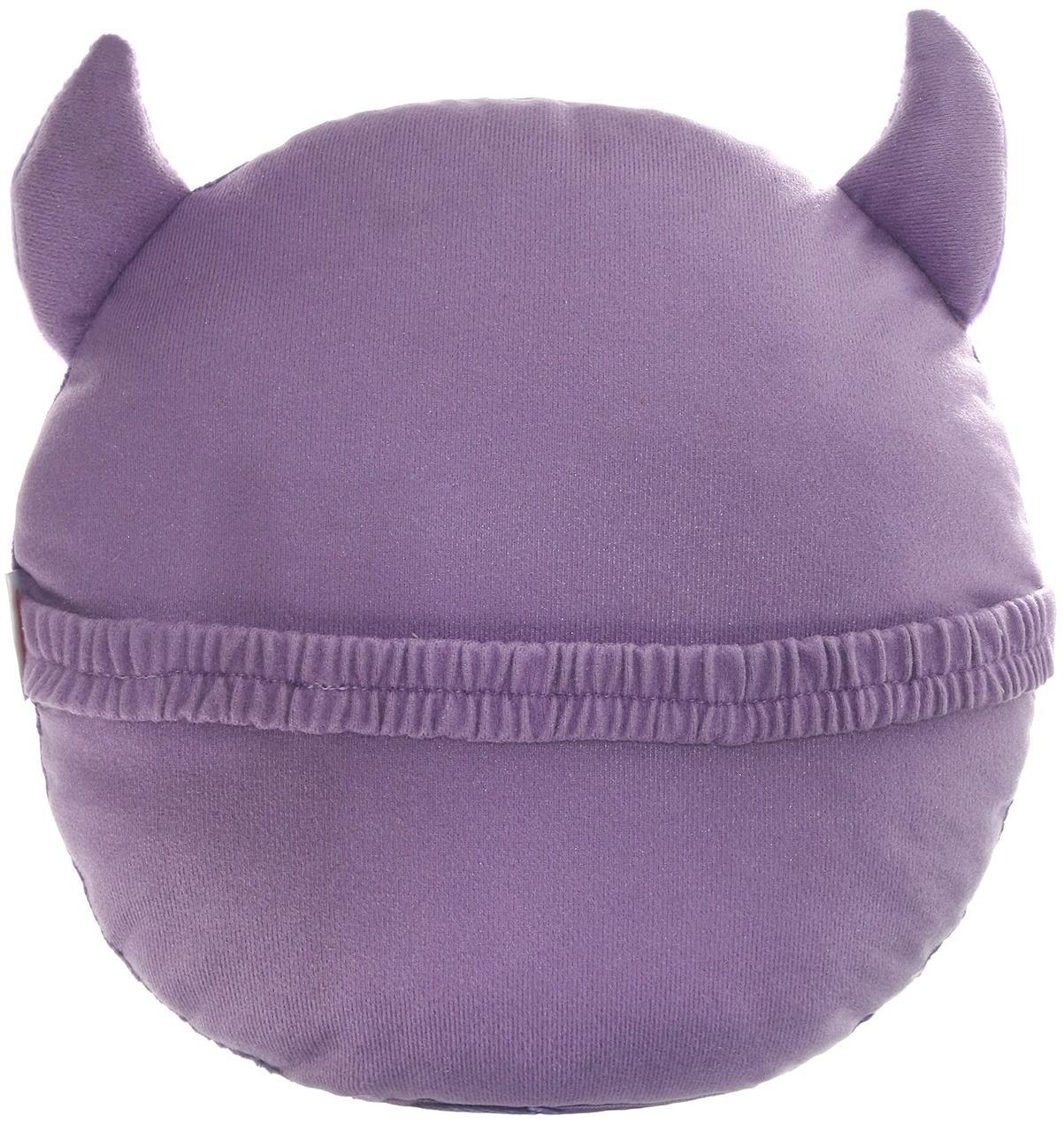 Подушка на подголовник МАТЕХ SMILE LINE, Чертёнок, 30 х 30 х 10 см, фиолетовый