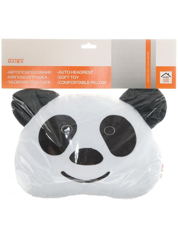 Подушка на подголовник МАТЕХ, PANDA, 34 х 27 х 10 см, белый