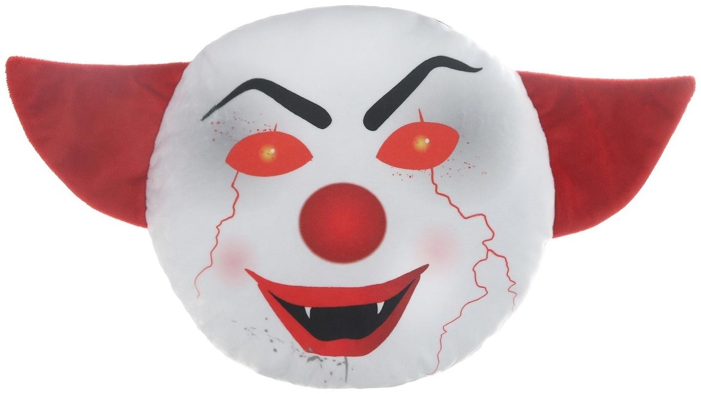 Подушка на подголовник МАТЕХ 18+ LINE, Клоун молнии, 30 х 30 х 10 см, черно-красный