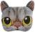 Подушка на подголовник МАТЕХ ANIMALS LINE, Кот, Желтые глаза, 30 х 25 х 10 см, серый