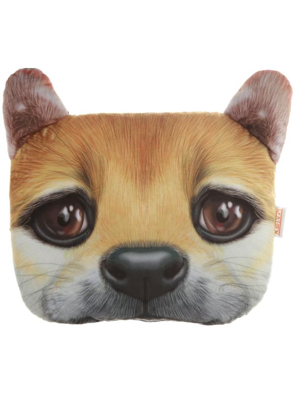 Подушка на подголовник МАТЕХ ANIMALS LINE, Шиба, 30 х 25 х 10 см, коричневый