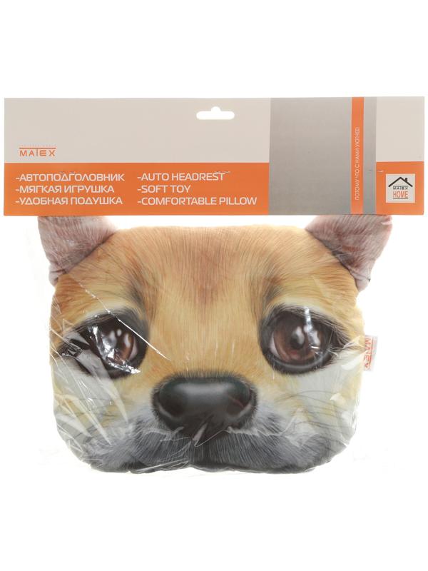Подушка на подголовник МАТЕХ ANIMALS LINE, Шиба, 30 х 25 х 10 см, коричневый