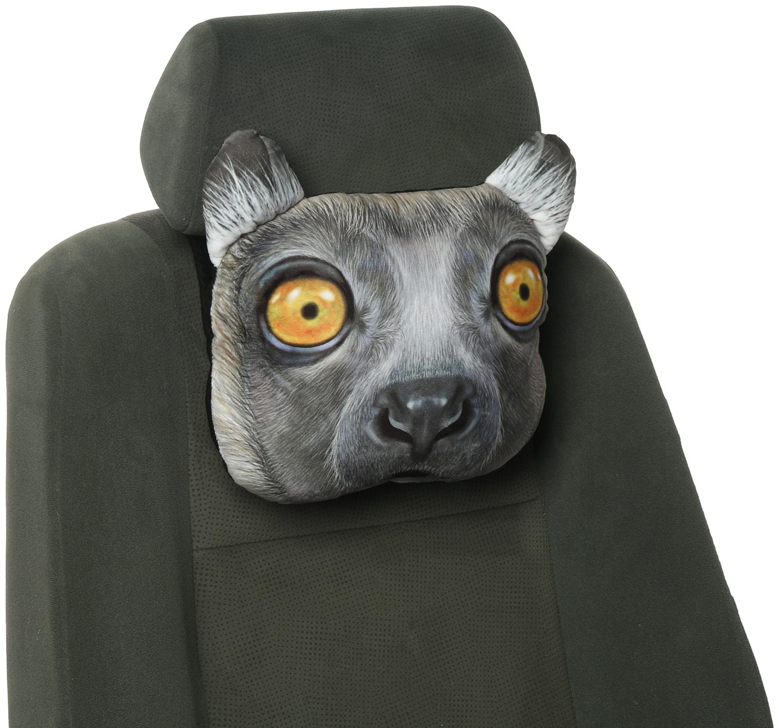 Подушка на подголовник МАТЕХ ANIMALS LINE, Лемур, 30 х 25 х 10 см, серый