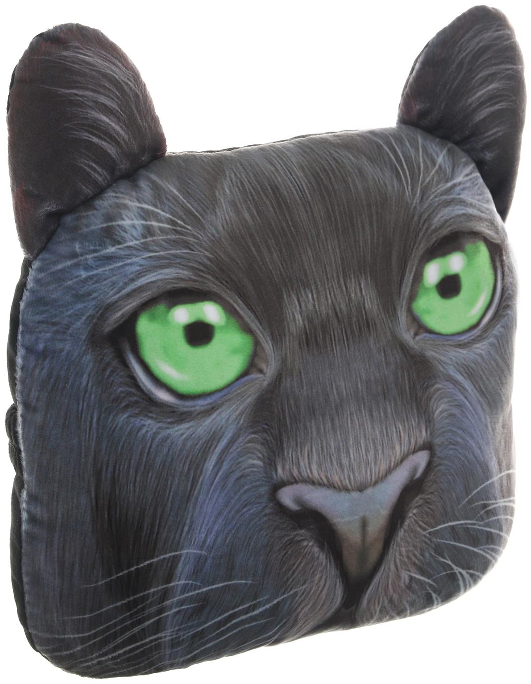 Подушка на подголовник МАТЕХ ANIMALS LINE, Пантера, 30 х 25 х 10 см, черный, зеленый