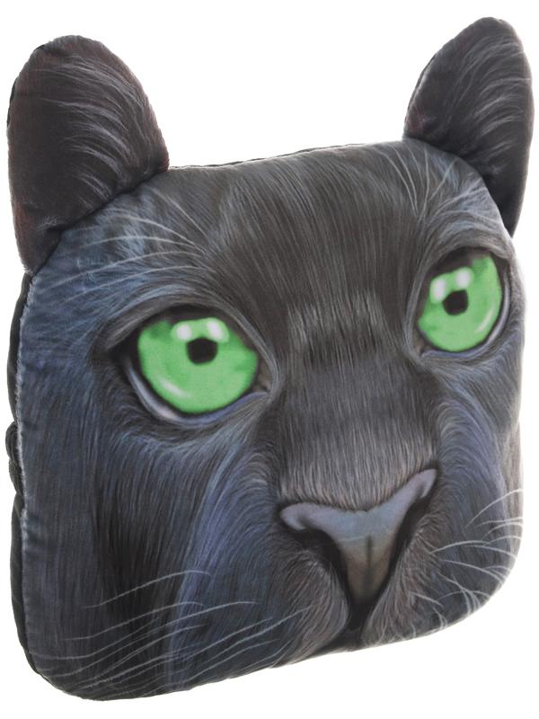 Подушка на подголовник МАТЕХ ANIMALS LINE, Пантера, 30 х 25 х 10 см, черный, зеленый