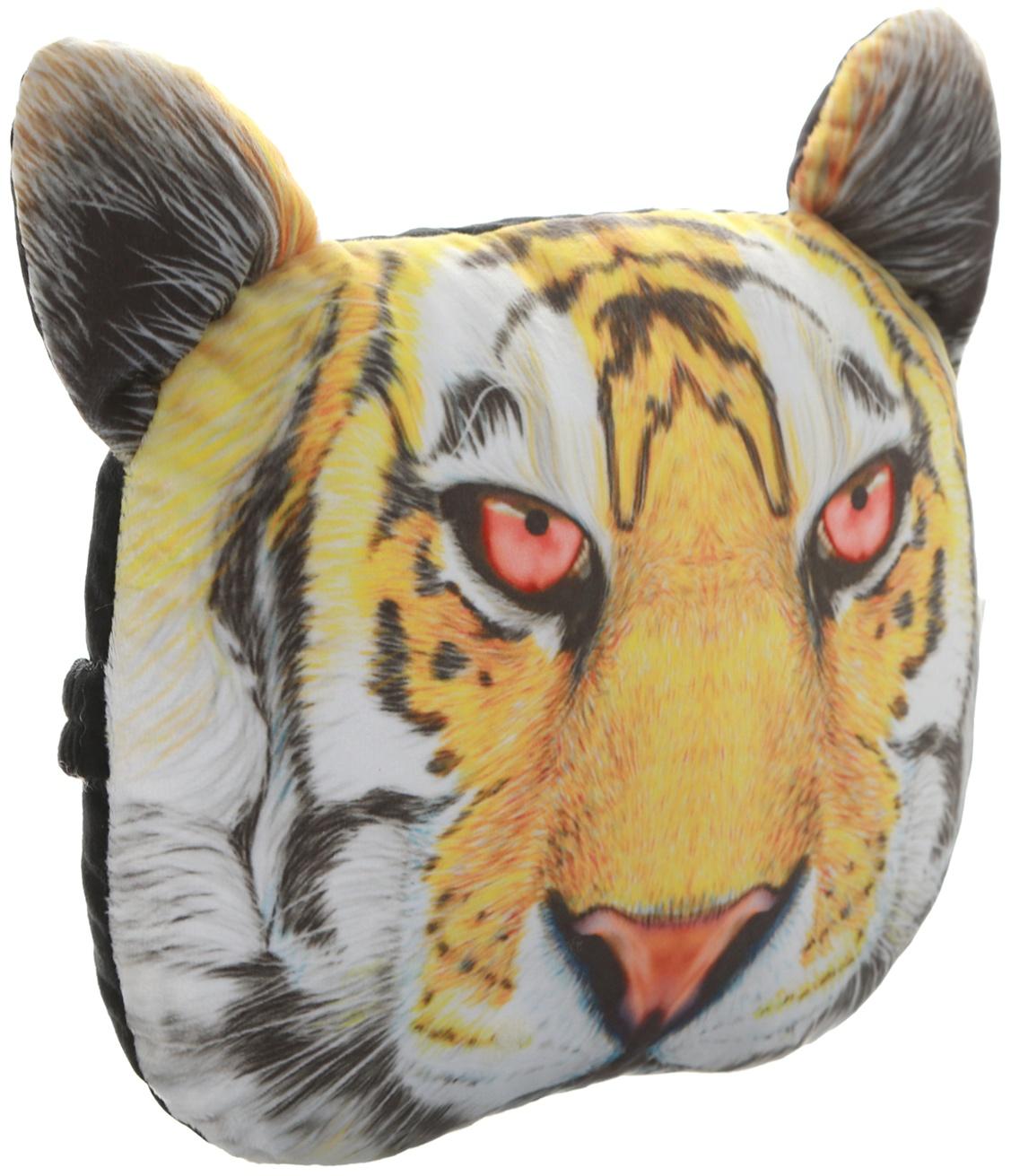 Подушка на подголовник МАТЕХ ANIMALS LINE, Тигр, 30 х 25 х 10 см, оранжевый, черный