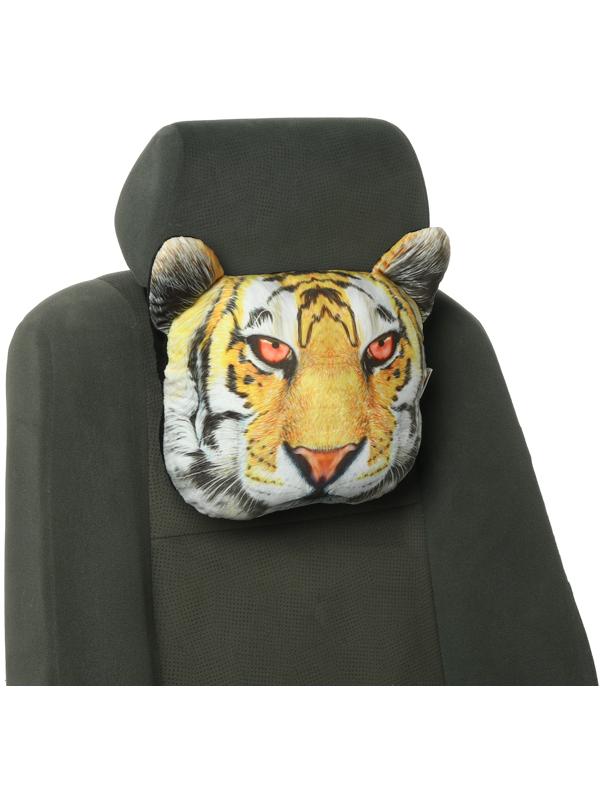 Подушка на подголовник МАТЕХ ANIMALS LINE, Тигр, 30 х 25 х 10 см, оранжевый, черный