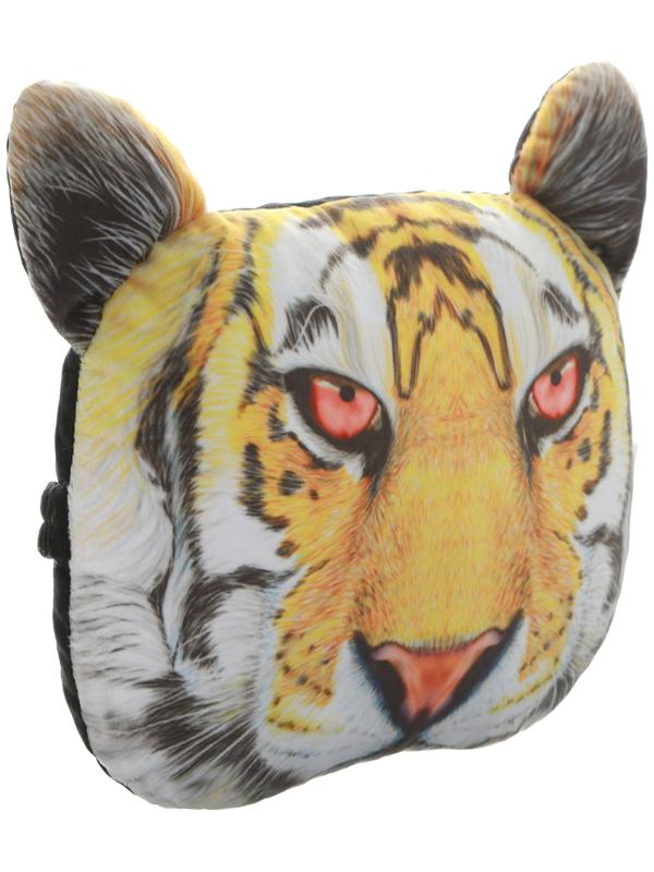 Подушка на подголовник МАТЕХ ANIMALS LINE, Тигр, 30 х 25 х 10 см, оранжевый, черный