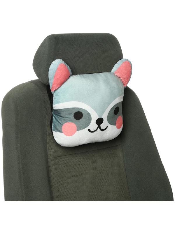 Подушка на подголовник МАТЕХ CUTIE LINE, 30 х 25 х 10 см, серый, белый