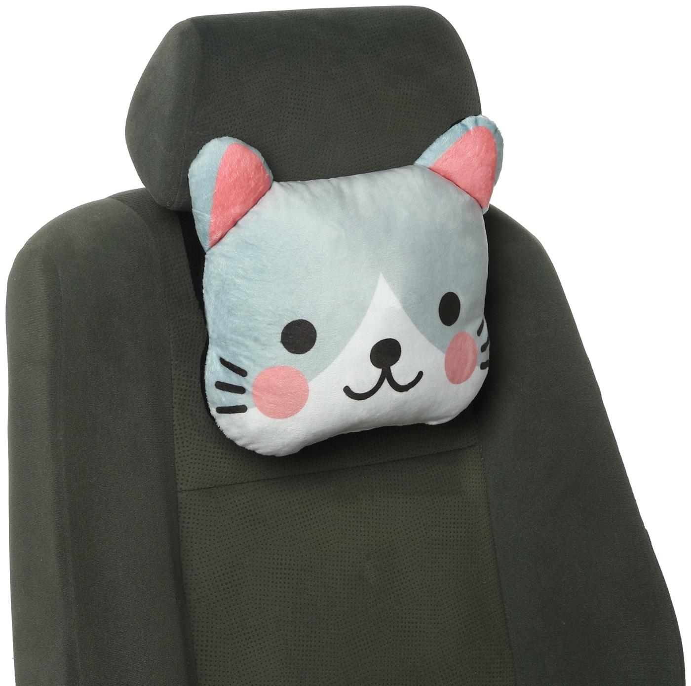 Подушка на подголовник МАТЕХ CUTIE LINE, 30 х 25 х 10 см, серый, розовый