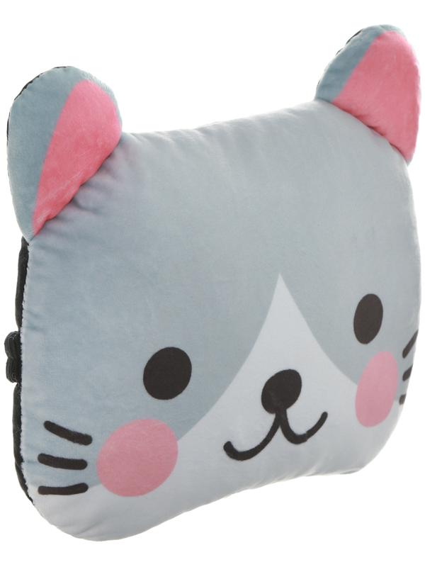 Подушка на подголовник МАТЕХ CUTIE LINE, 30 х 25 х 10 см, серый, розовый