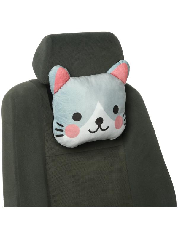 Подушка на подголовник МАТЕХ CUTIE LINE, 30 х 25 х 10 см, серый, розовый