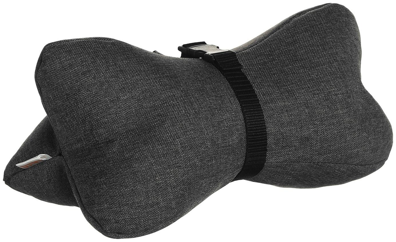 Подушка на подголовник МАТЕХ BIO 32 х 16 х 16 см, серый, лузга гречихи