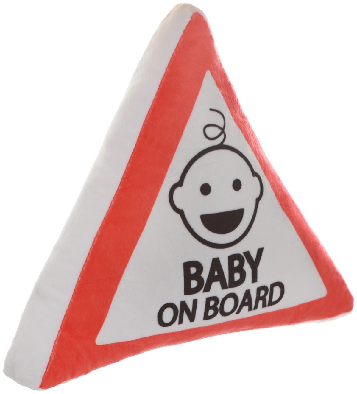 Подушка автомобильная МАТЕХ ATTENTION LINE, BABY ON BOARD, 35 х 35 х 10 см, белый