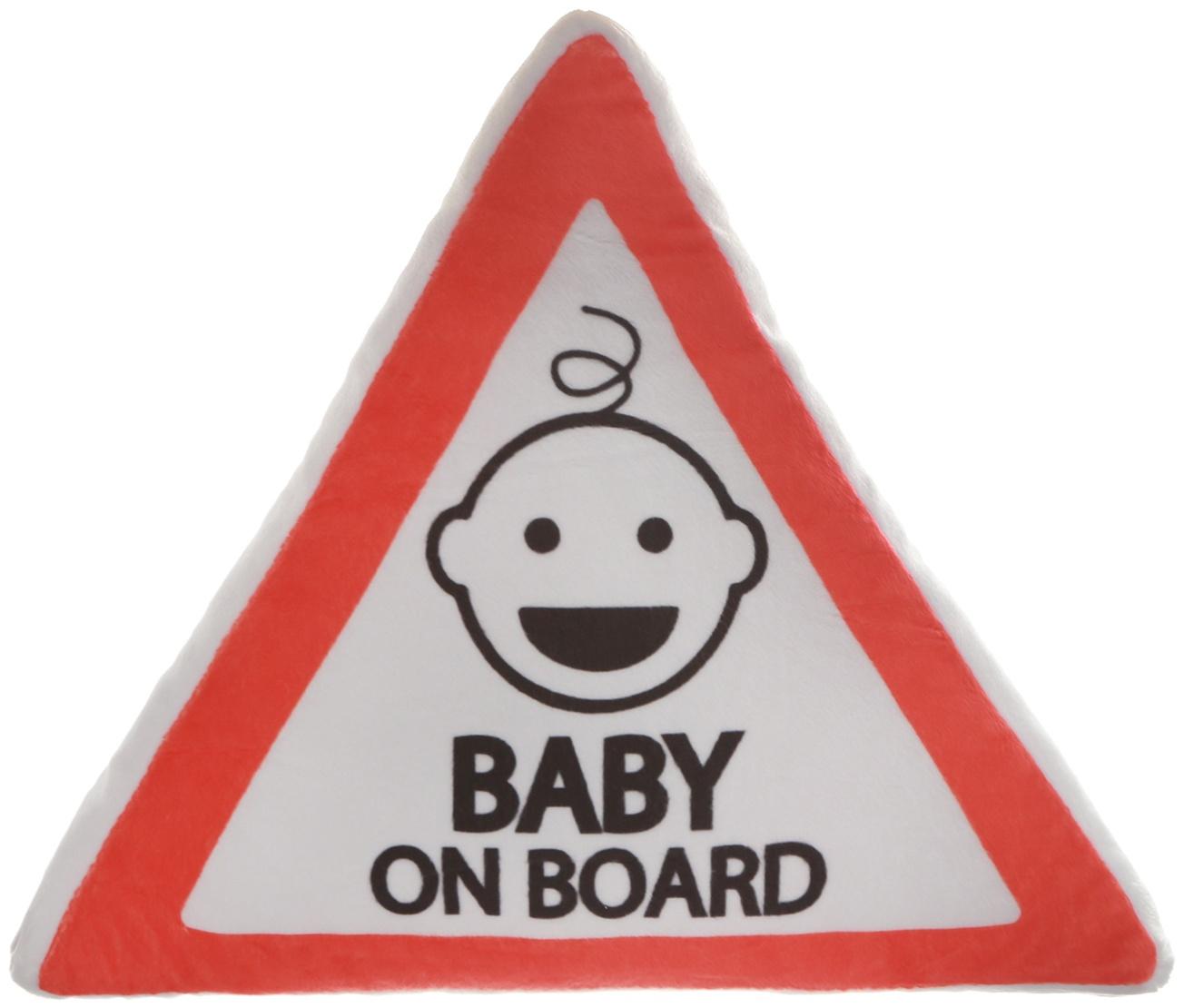 Подушка автомобильная МАТЕХ ATTENTION LINE, BABY ON BOARD, 35 х 35 х 10 см, белый