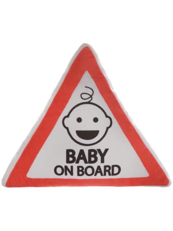 Подушка автомобильная МАТЕХ ATTENTION LINE, BABY ON BOARD, 35 х 35 х 10 см, белый