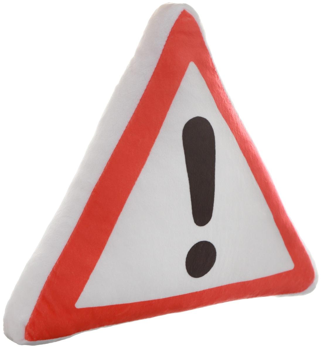 Подушка автомобильная МАТЕХ ATTENTION LINE, ВОСКЛИЦАТЕЛЬНЫЙ ЗНАК, 35 х 35 х 10 см, белый