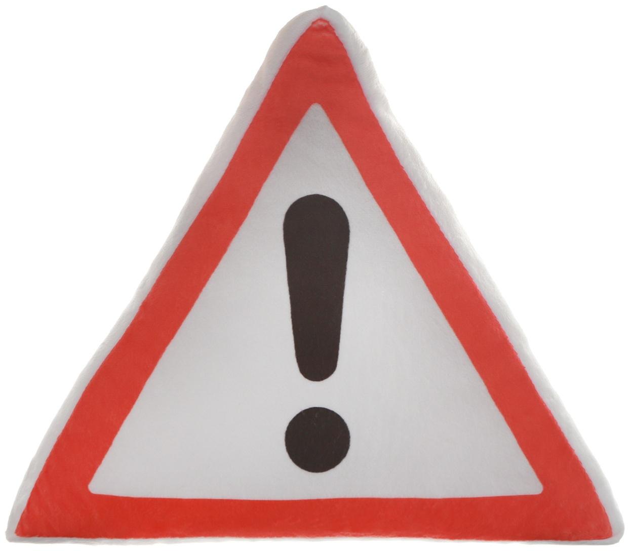 Подушка автомобильная МАТЕХ ATTENTION LINE, ВОСКЛИЦАТЕЛЬНЫЙ ЗНАК, 35 х 35 х 10 см, белый