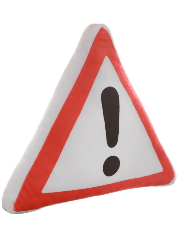 Подушка автомобильная МАТЕХ ATTENTION LINE, ВОСКЛИЦАТЕЛЬНЫЙ ЗНАК, 35 х 35 х 10 см, белый