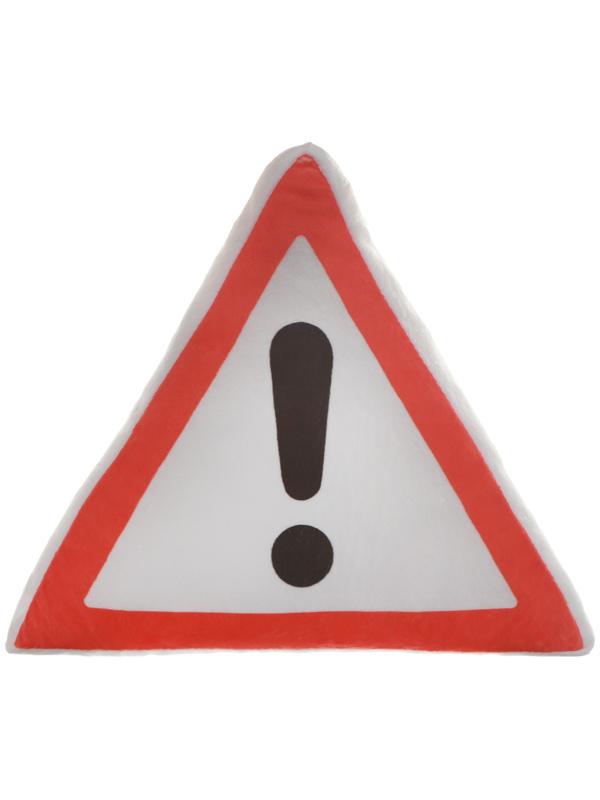 Подушка автомобильная МАТЕХ ATTENTION LINE, ВОСКЛИЦАТЕЛЬНЫЙ ЗНАК, 35 х 35 х 10 см, белый