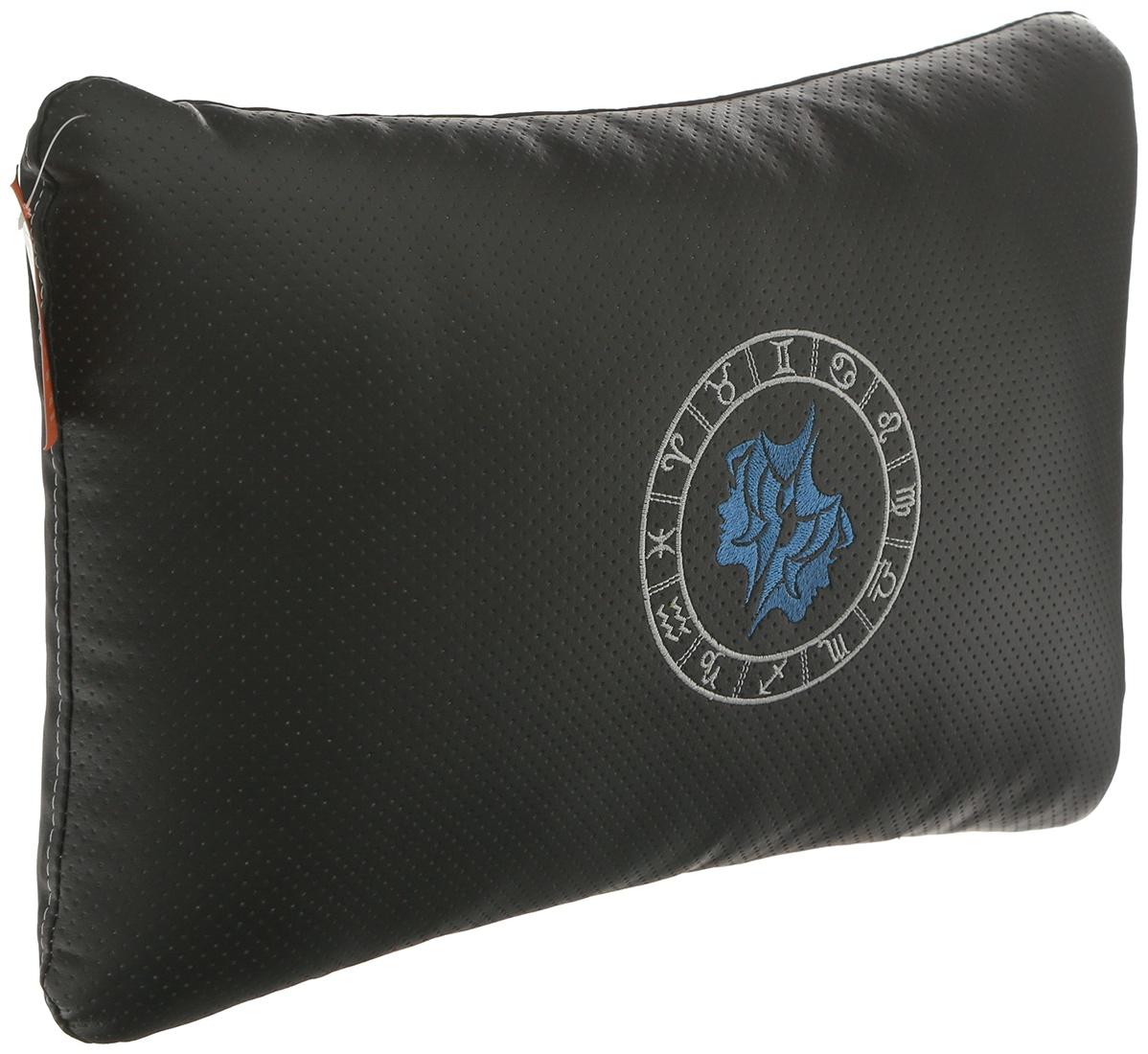 Подушка автомобильная МАТЕХ ЗНАКИ ЗОДИАКА LINE, БЛИЗНЕЦЫ, 45 х 28 х 12 см, черный