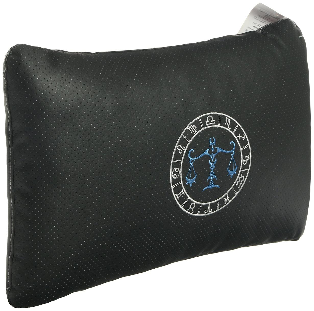 Подушка автомобильная МАТЕХ ЗНАКИ ЗОДИАКА LINE, ВЕСЫ, 45 х 28 х 12 см, черный