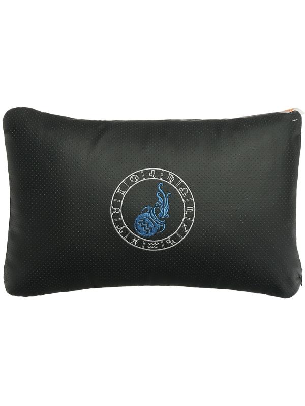 Подушка автомобильная МАТЕХ ЗНАКИ ЗОДИАКА LINE, ВОДОЛЕЙ, 45 х 28 х 12 см, черный