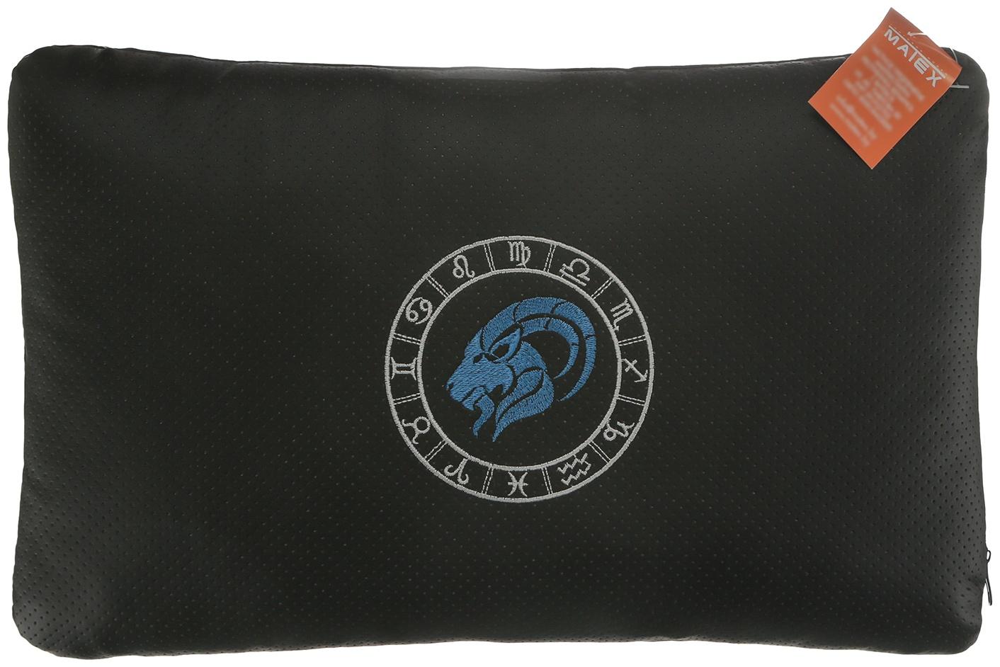 Подушка автомобильная МАТЕХ ЗНАКИ ЗОДИАКА LINE, КОЗЕРОГ, 45 х 28 х 12 см, черный
