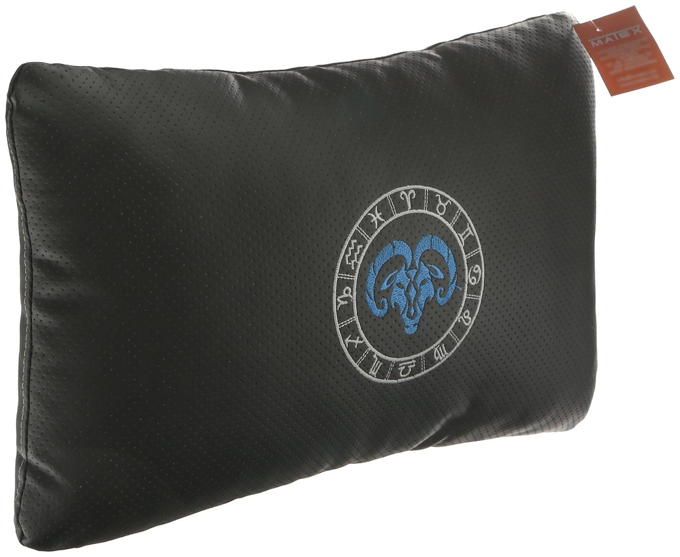 Подушка автомобильная МАТЕХ ЗНАКИ ЗОДИАКА LINE, ОВЕН, 45 х 28 х 12 см, черный