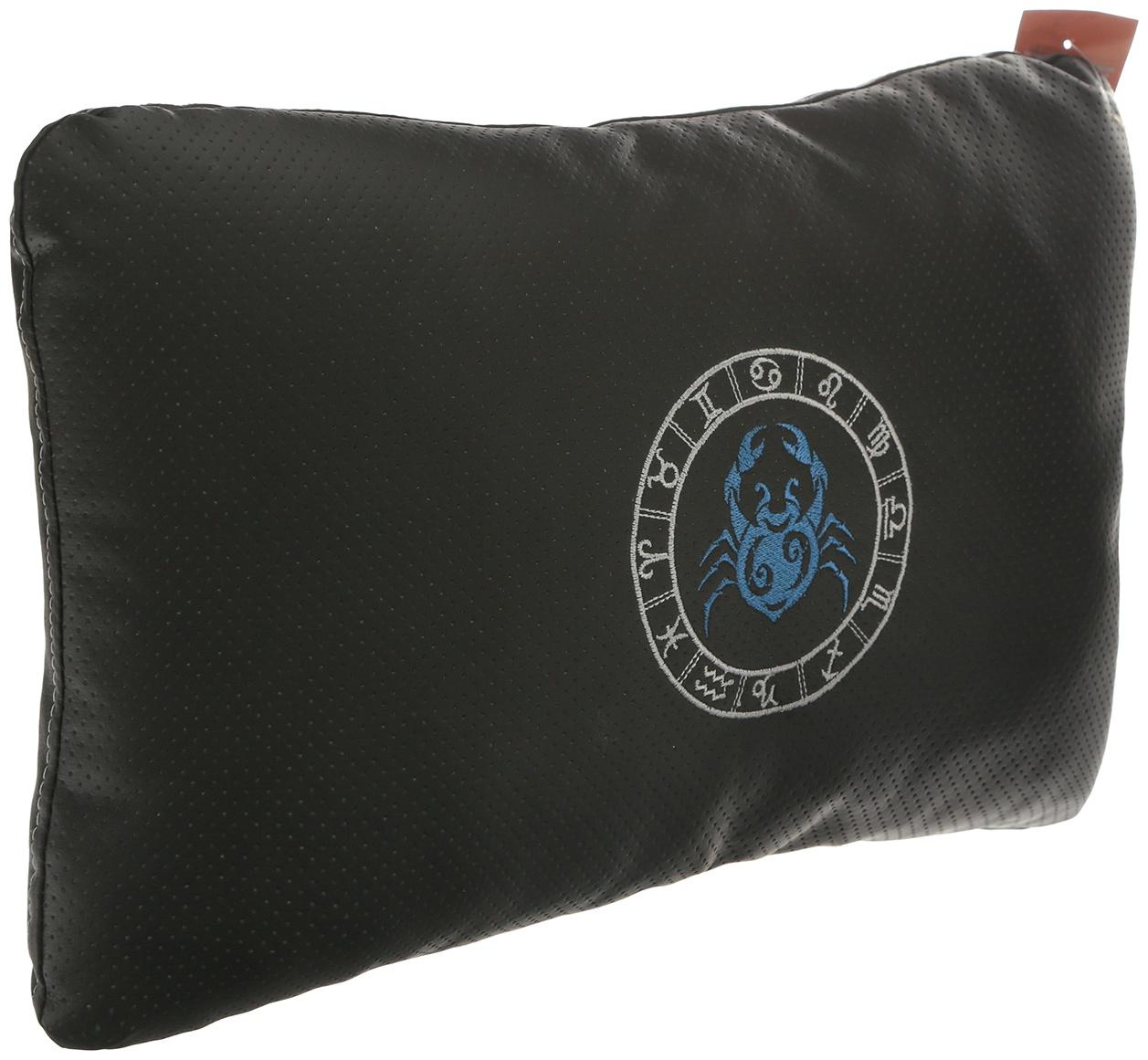 Подушка автомобильная МАТЕХ ЗНАКИ ЗОДИАКА LINE, РАК, 45 х 28 х 12 см, черный