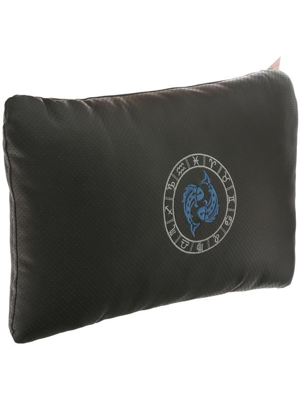 Подушка автомобильная МАТЕХ ЗНАКИ ЗОДИАКА LINE, РЫБЫ, 45 х 28 х 12 см, черный