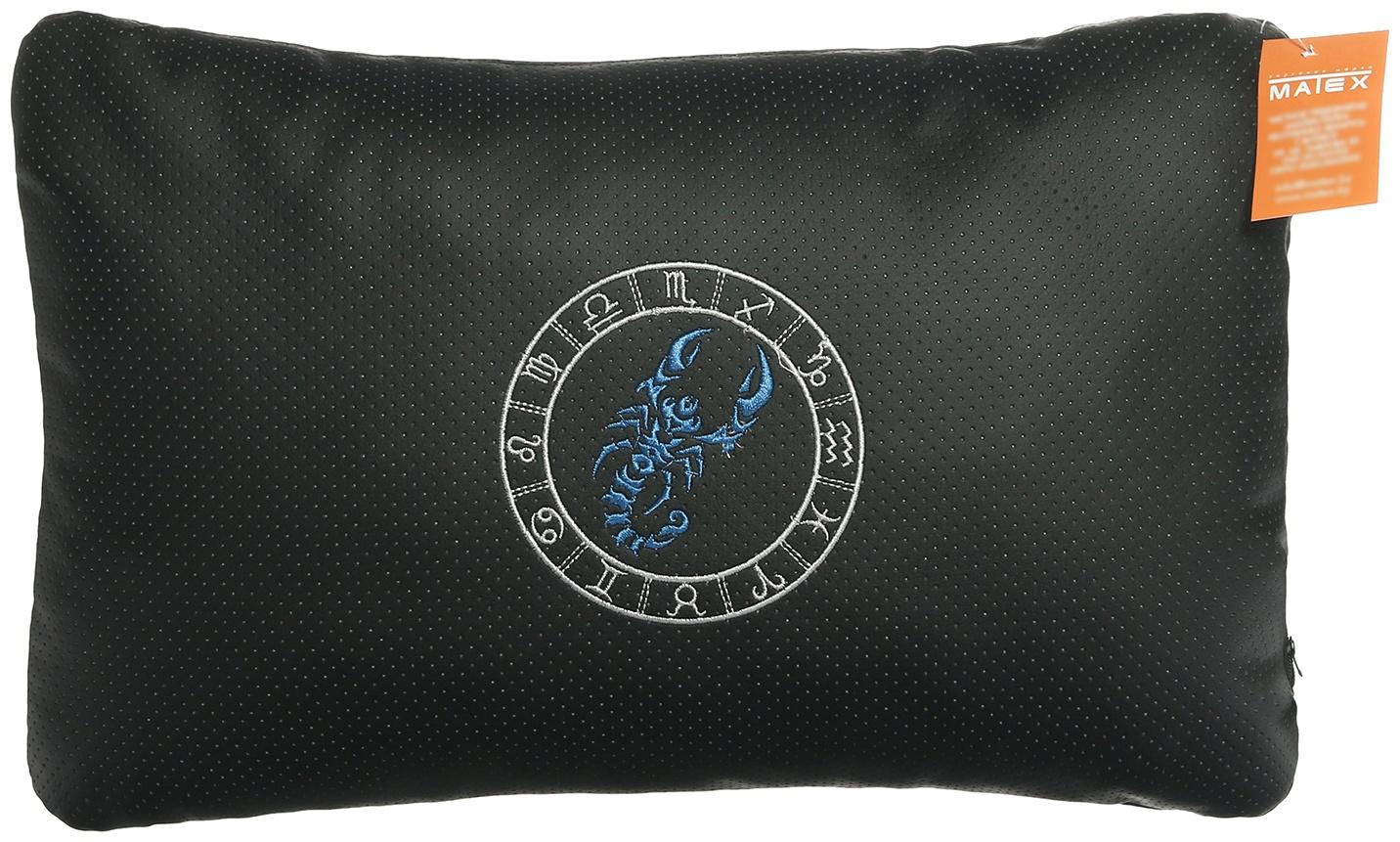 Подушка автомобильная МАТЕХ ЗНАКИ ЗОДИАКА LINE, СКОРПИОН, 45 х 28 х 12 см, черный