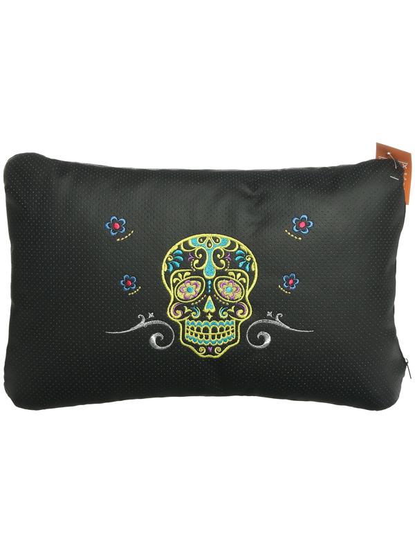 Подушка автомобильная МАТЕХ ЧЕРЕПА LINE, 45 х 28 х 12 см, желтый