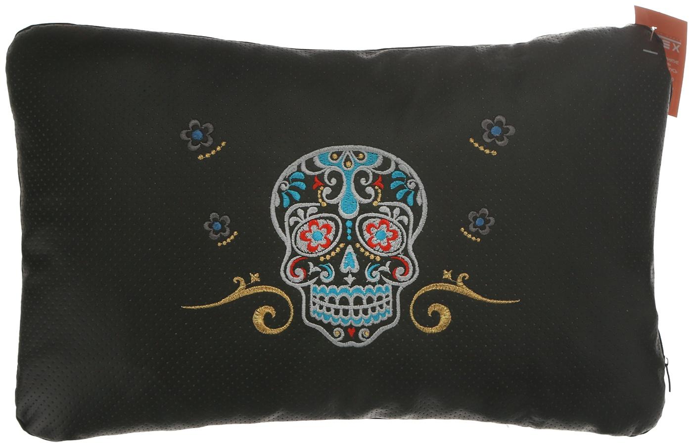 Подушка автомобильная МАТЕХ ЧЕРЕПА LINE, 45 х 28 х 12 см, серый