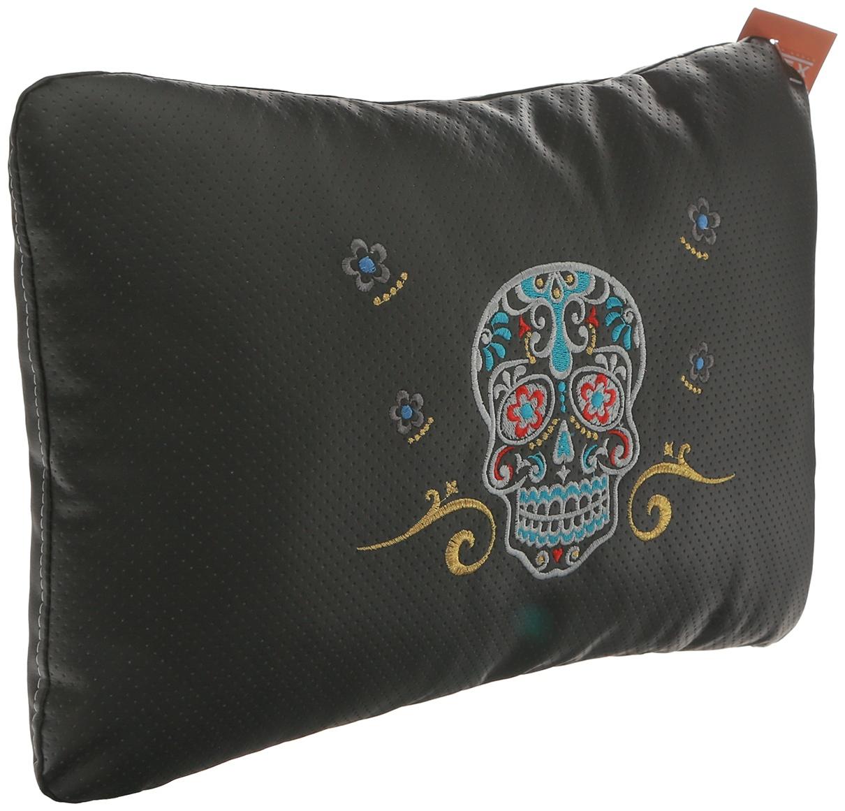 Подушка автомобильная МАТЕХ ЧЕРЕПА LINE, 45 х 28 х 12 см, серый