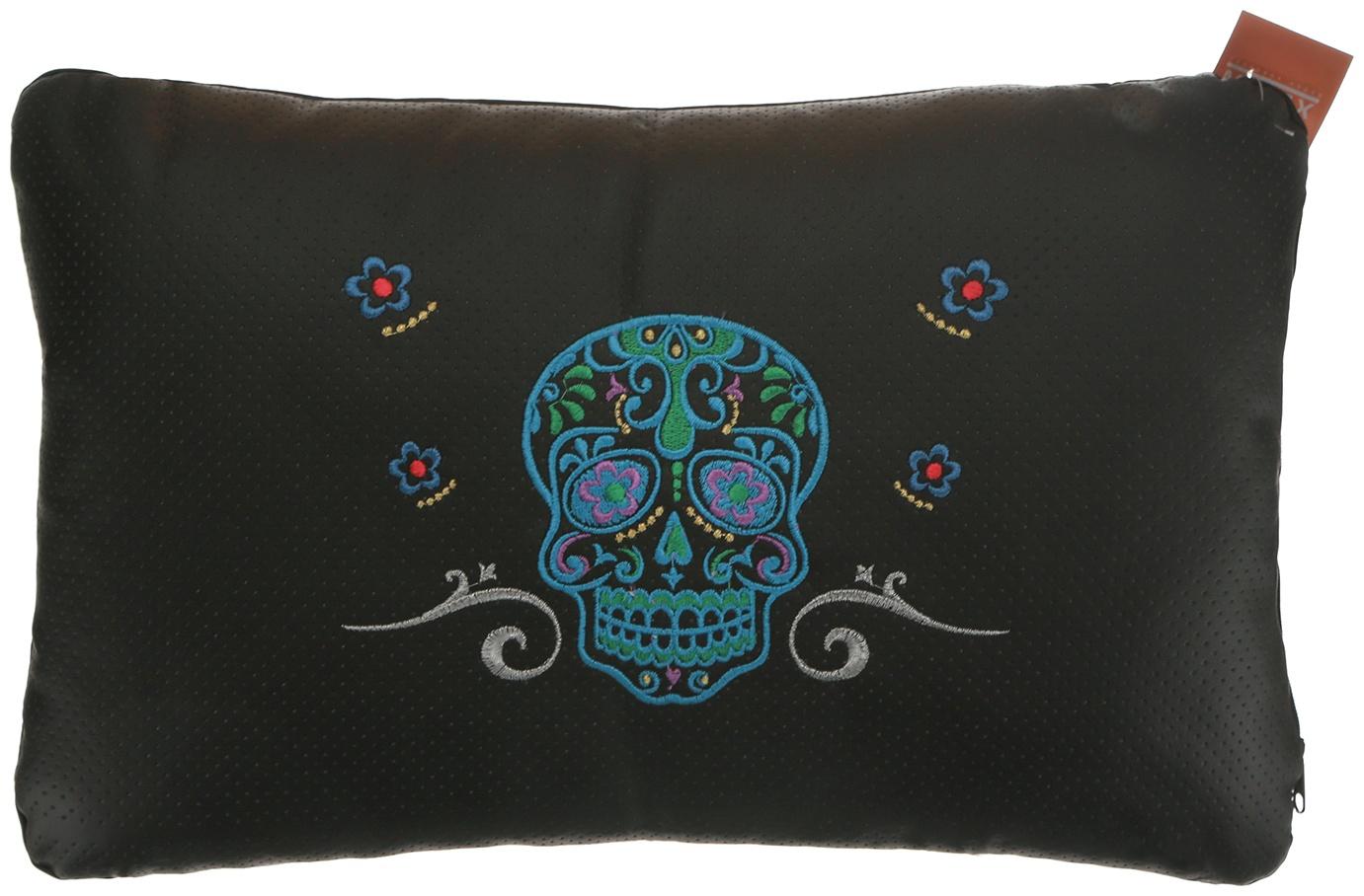 Подушка автомобильная МАТЕХ ЧЕРЕПА LINE, 45 х 28 х 12 см, синий