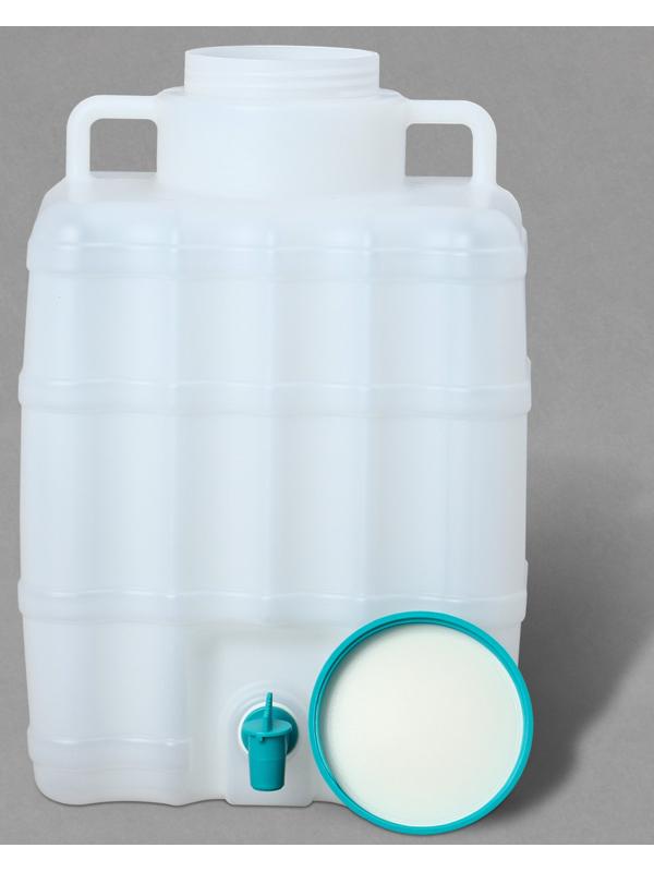 Канистра-умывальник, пищевая, 15 л, белая