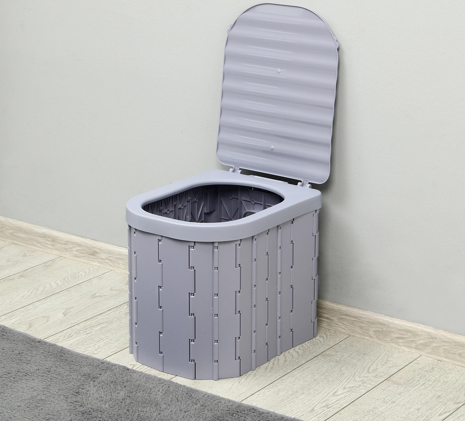 Биотуалет складной, 12 одноразовых пакетов, 12 пакетов абсорбента, сумка, Greengo