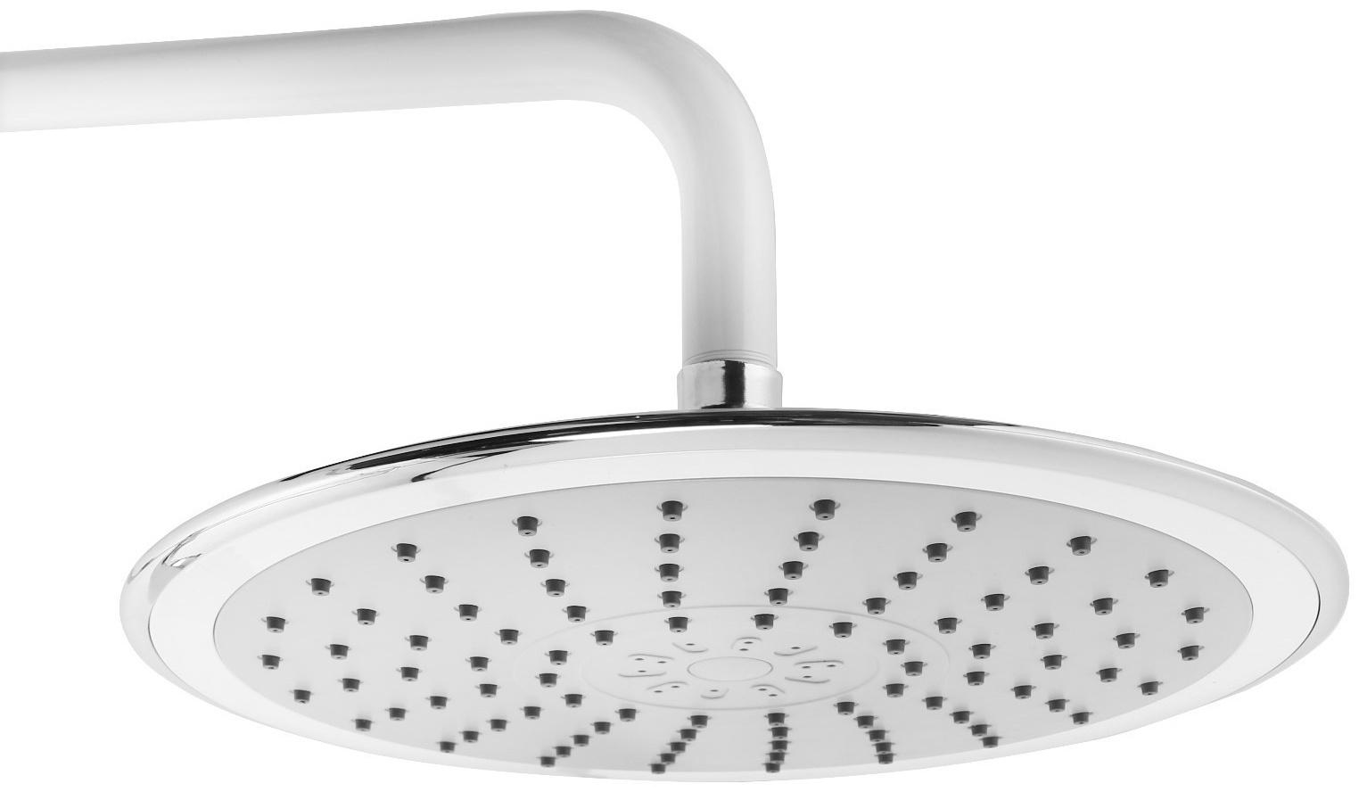 Душевая система ZEIN Z1012, смеситель, тропическая и ручная лейка, латунь, белый/хром