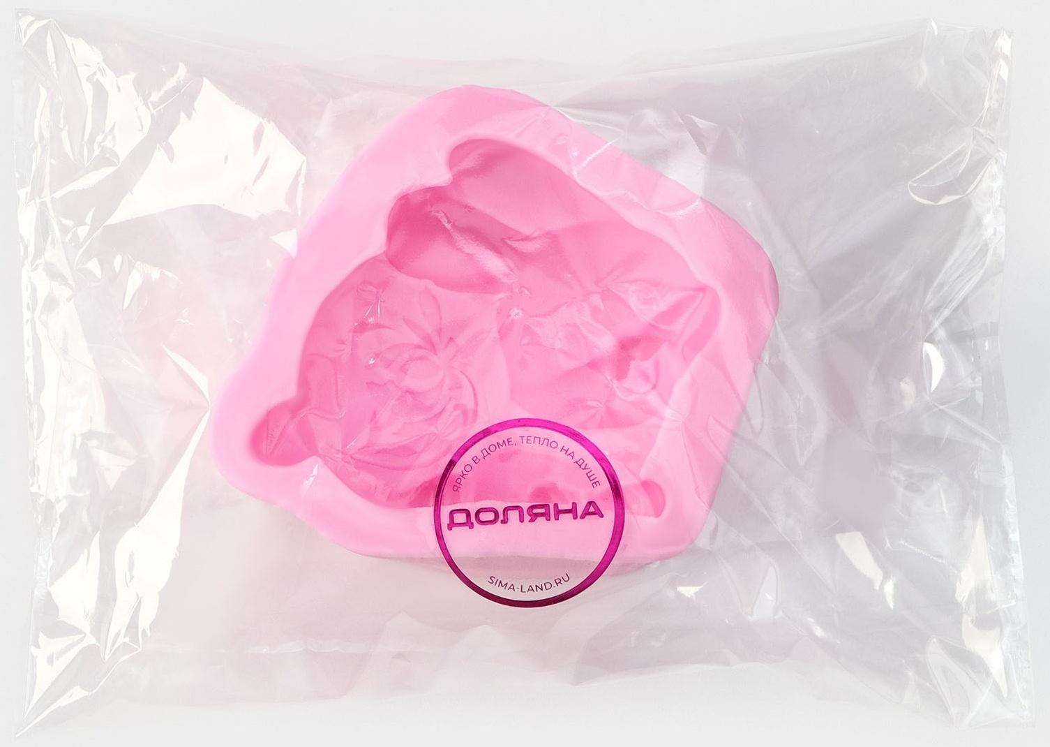 Силиконовый молд Доляна «Зайчик», 9,5×8,2×4 см, цвет розовый