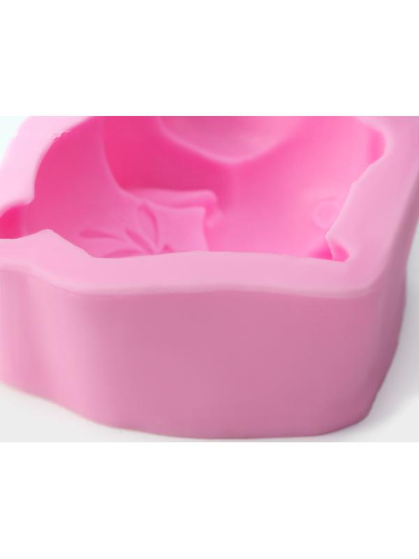 Силиконовый молд Доляна «Зайчик», 9,5×8,2×4 см, цвет розовый