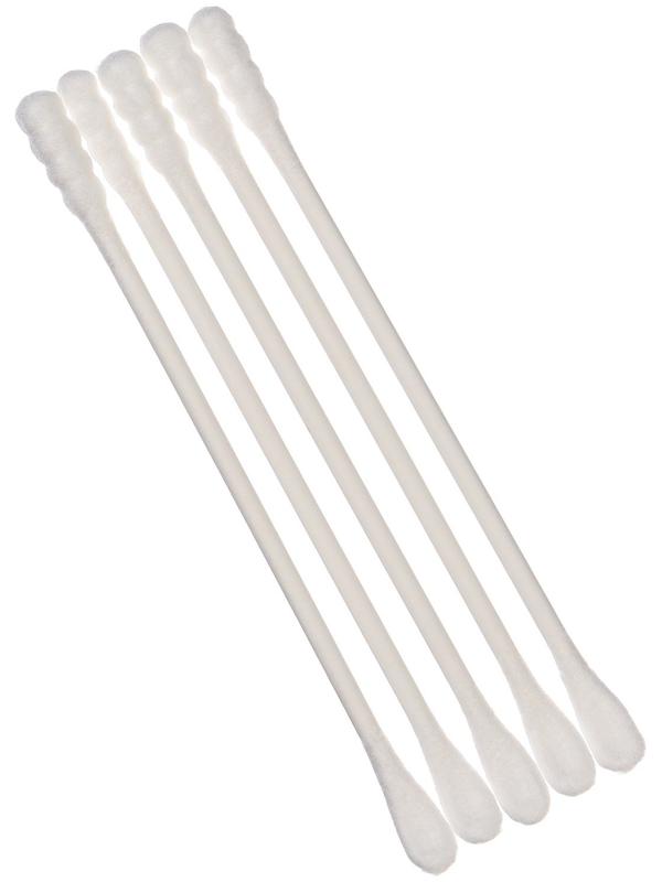 Ватные палочки в тубе 200 шт., тонкие, наконечник - спираль | лопаточка, хлопок/бумага(стик)   98294