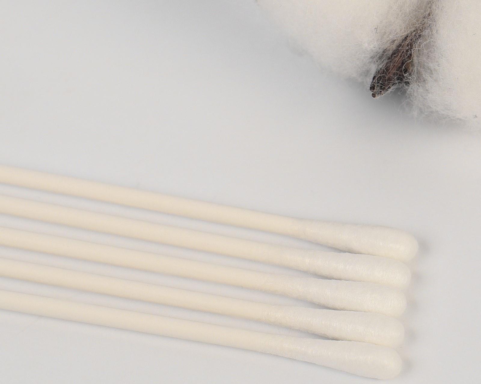 Ватные палочки в тубе 200 шт., тонкие, наконечник - классика, хлопок/бумага(стик)