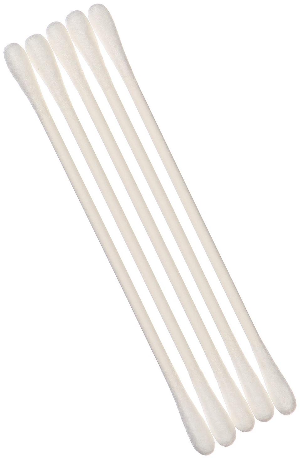 Ватные палочки в тубе 200 шт., тонкие, наконечник - классика, хлопок/бумага(стик)