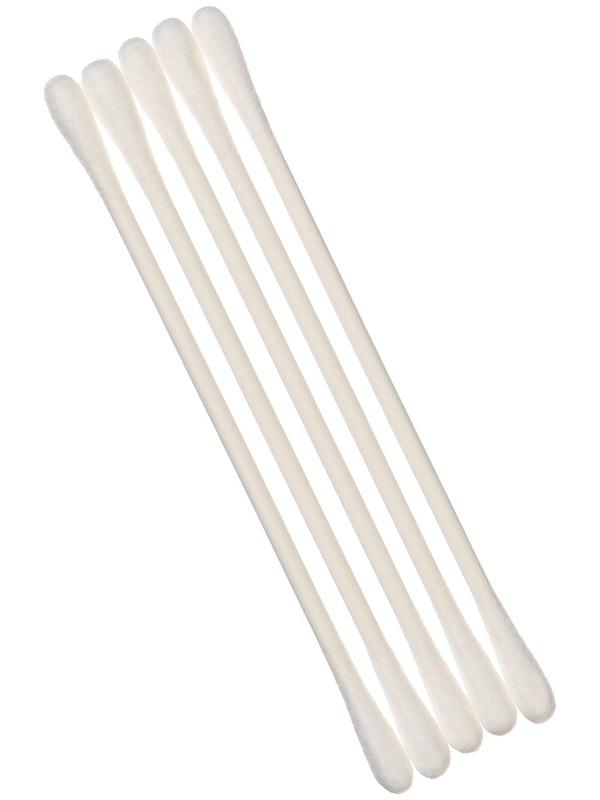 Ватные палочки в тубе 200 шт., тонкие, наконечник - классика, хлопок/бумага(стик)