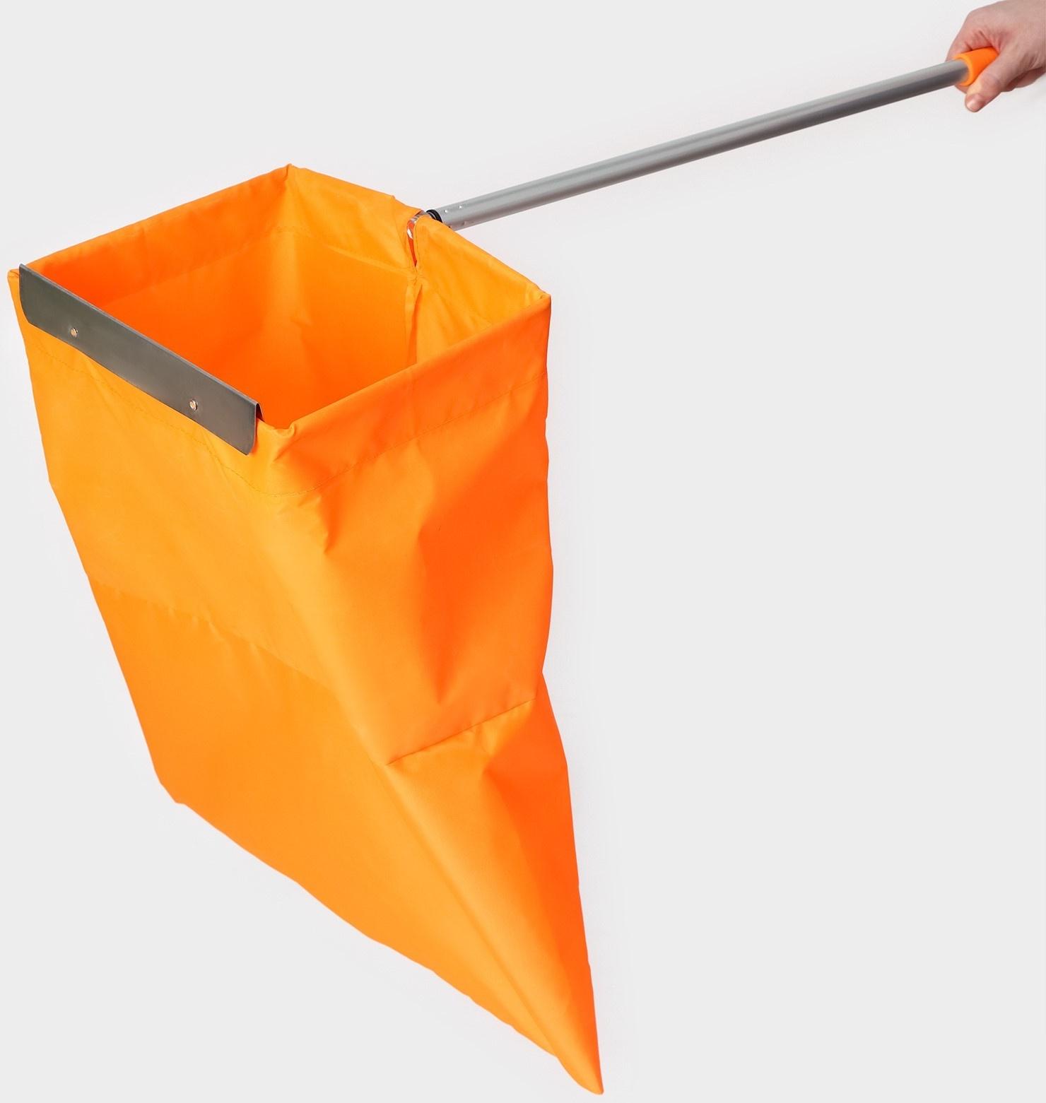 Совок для сбора мусора с алюминиевым черенком, непромокаемый мешок, 50 см, 83×30×22 см