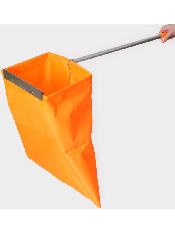 Совок для сбора мусора с алюминиевым черенком, непромокаемый мешок, 50 см, 83×30×22 см